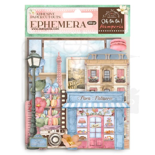 Ozdoby papierowe samoprzylepne Ephemera Oh La La Elements DFLCT17 Stamperia