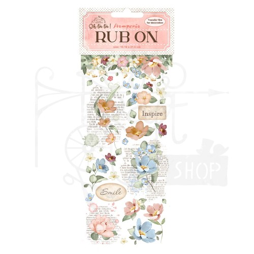 Rub-On Transfer 10x21.6cm Oh La La Flowers Kwiatki DFLRB27 Stamperia