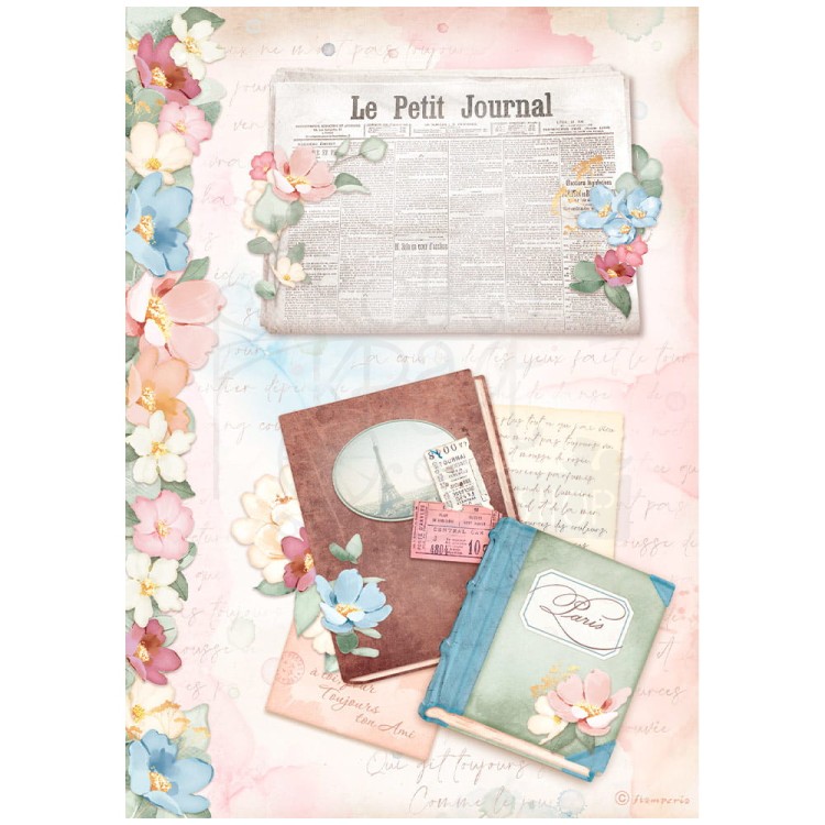 Papier ryżowy A4 Oh La La Journal DFSA4763 Stamperia