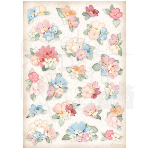 Papier ryżowy A4 Oh La La Flowers Kwiatki DFSA4760 Stamperia