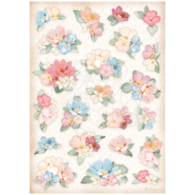 Papier ryżowy A4 Oh La La Flowers Kwiatki DFSA4760 Stamperia