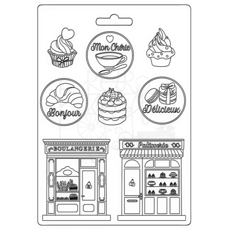 Foremka do odlewów A5 Oh La La Patisserie K3PTA5647 Stamperia