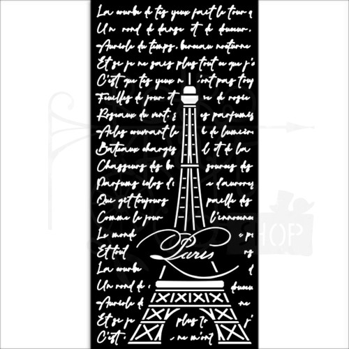 Szablon maska 12x25cm Oh La La Tour Eiffel Wieża Eiffla KSTDL80 Stamperia