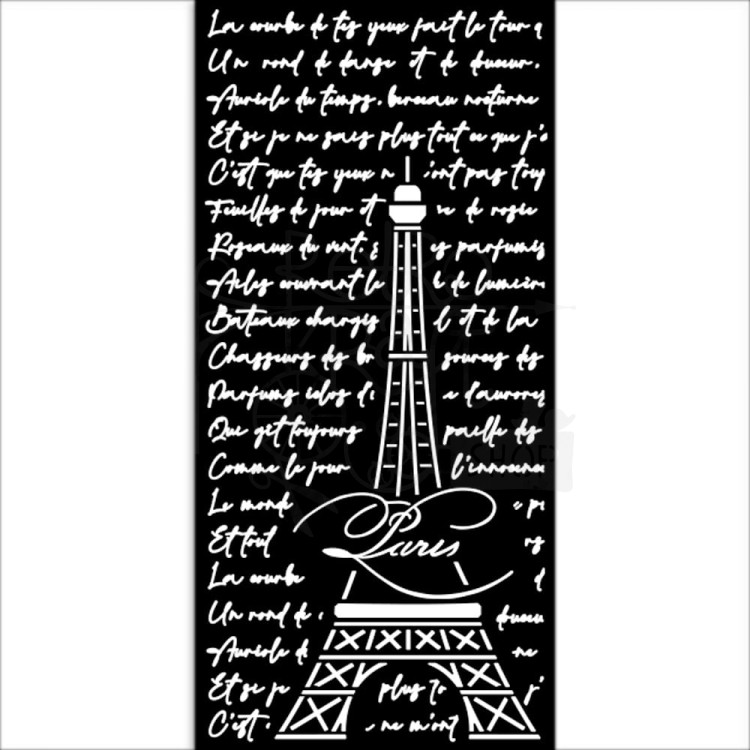 Szablon maska 12x25cm Oh La La Tour Eiffel Wieża Eiffla KSTDL80 Stamperia