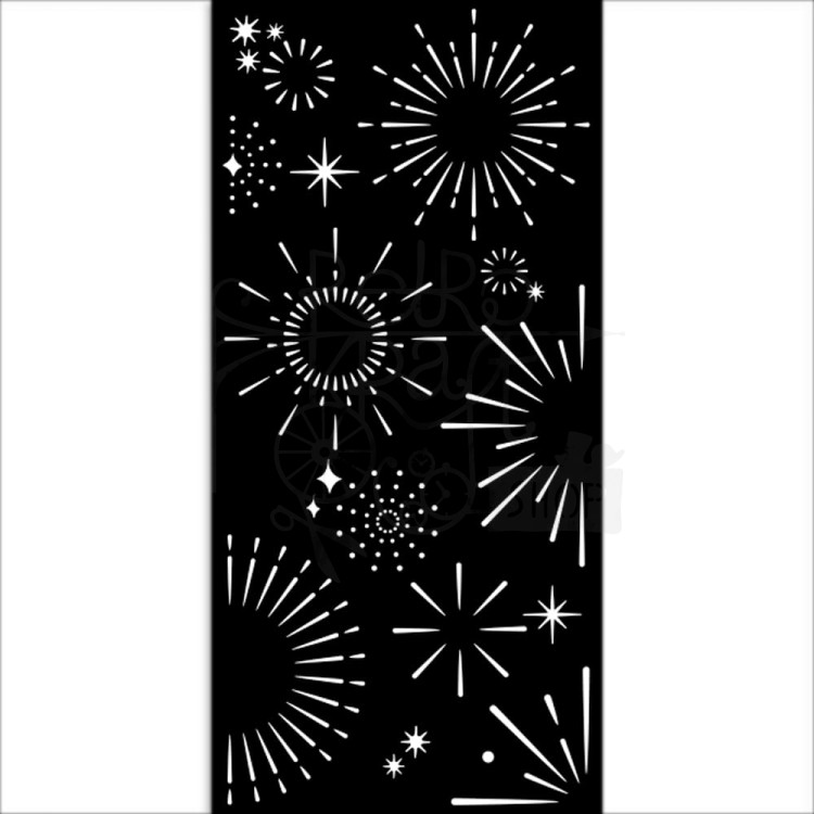 Szablon maska 12x25cm Oh La La Stars KSTDL81 Stamperia