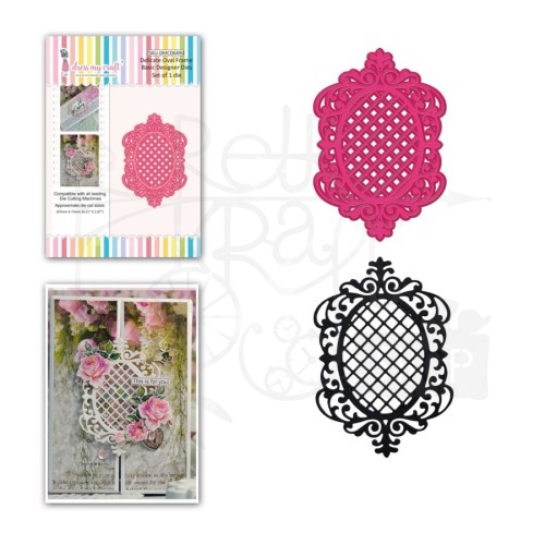 Wykrojnik delikatna ramka owalna DMCD6490 Dress My Craft