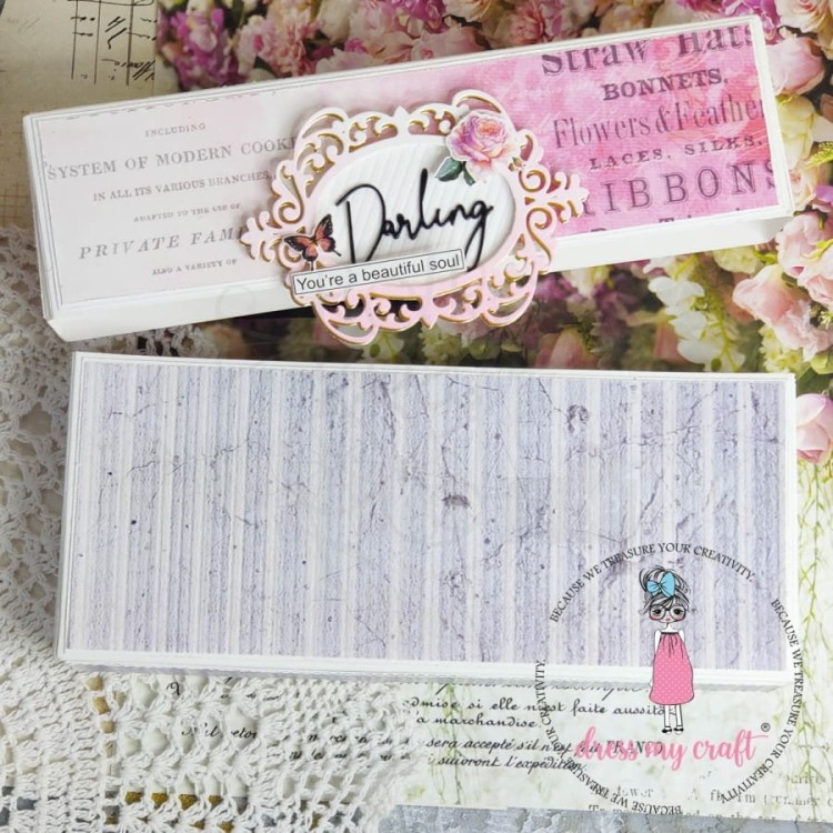 Wykrojnik delikatna ramka owalna DMCD6490 Dress My Craft