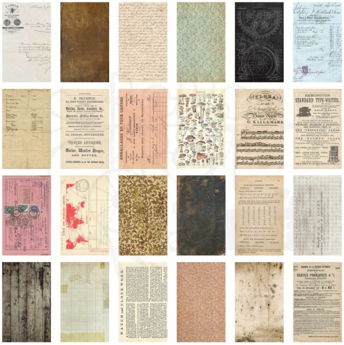 Ozdoby papierowe Idea-Ology Backdrops Double-Sided Cardstock Volume #2 24szt TH94118 Tim Holtz
