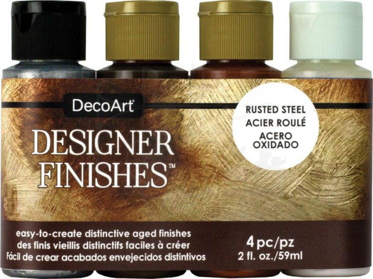 Zestaw do efektu rdzy Designer Finishes Paint Pack Rusted Steel 4x59ml DASK565 DecoArt