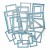 Ozdoby tekturowe ramki z przeszyciami Color Swatch Ocean Frame Set 18szt CSO41305 49 and Market