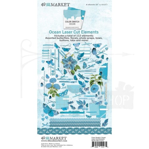 Zestaw Die cuts Color Swatch Ocean 112 elementów CSO41275 49 and Market