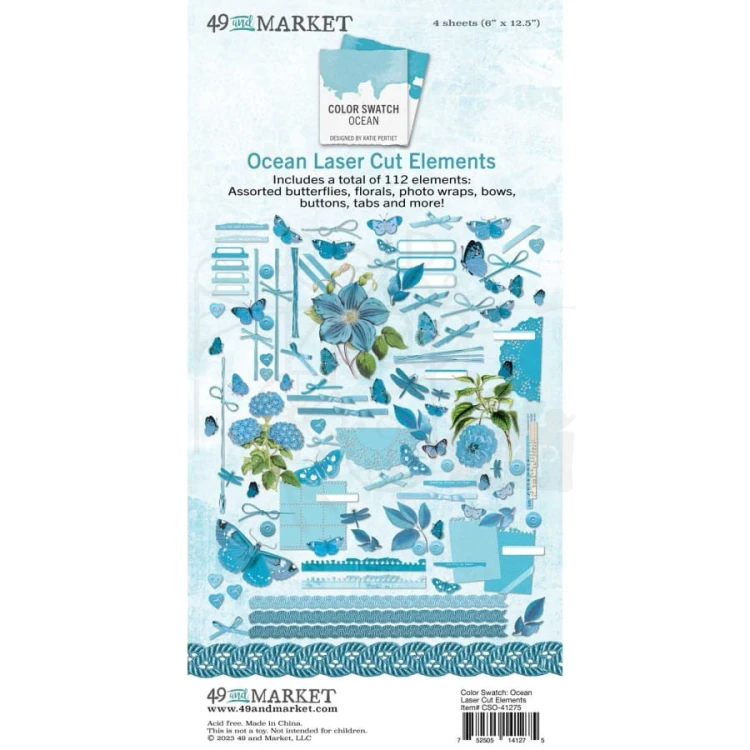Zestaw Die cuts Color Swatch Ocean 112 elementów CSO41275 49 and Market