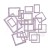 Ozdoby tekturowe ramki z przeszyciami Color Swatch Lavender Frame Set 18szt CSL41466 49 and Market