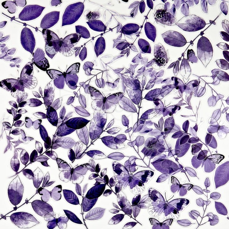 Ozdoby liście Color Swatch Lavender Acetate Leaves 70szt CSL41459 49 and Market