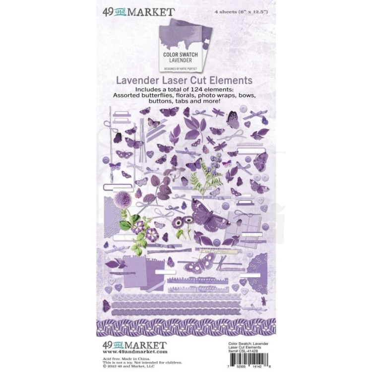 Zestaw Die cuts Color Swatch Lavender 124 elementy CSL41428 49 and Market