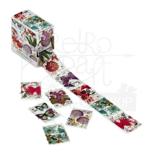 Taśma washi tape Postage Stamp znaczki pocztowe SG41015 49 and Market