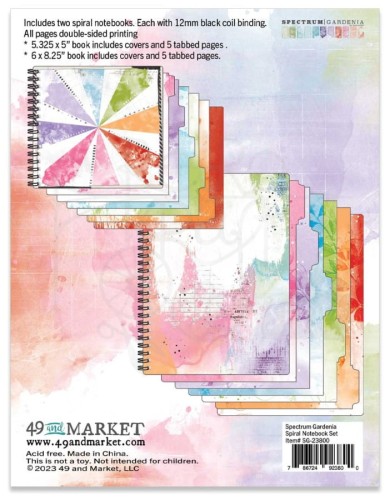 Zestaw Spiral Notebook Set Spectrum Gardenia - notesy spiralne 2szt SG23800 49 and Market