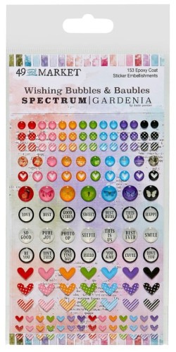 Naklejki epoksydowe Spectrum Gardenia Wishing Bubbles &amp; Baubles 153szt SG23749 49 and Market