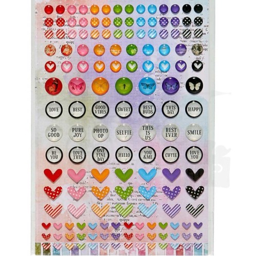 Naklejki epoksydowe Spectrum Gardenia Wishing Bubbles &amp; Baubles 153szt SG23749 49 and Market
