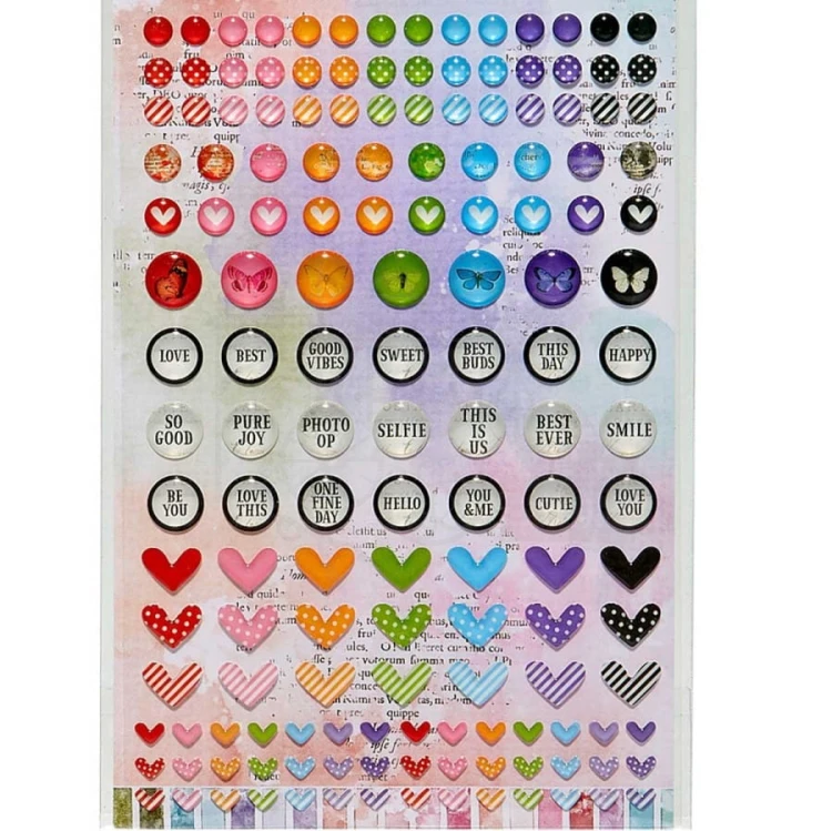 Naklejki epoksydowe Spectrum Gardenia Wishing Bubbles &amp; Baubles 153szt SG23749 49 and Market