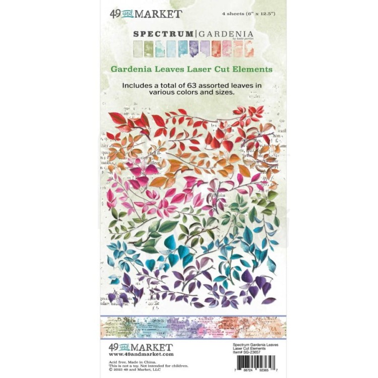 Zestaw Die cuts Spectrum Gardenia - Leaves 63 elementy SG23657 49 and Market
