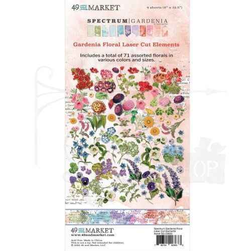 Zestaw Die cuts Spectrum Gardenia - Floral 71 elementów SG23633 49 and Market
