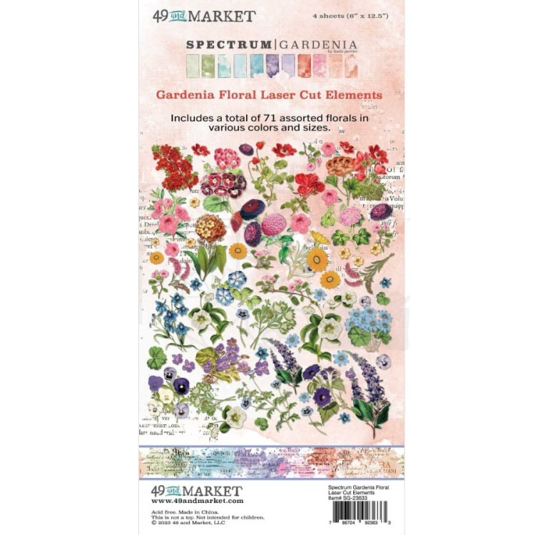 Zestaw Die cuts Spectrum Gardenia - Floral 71 elementów SG23633 49 and Market