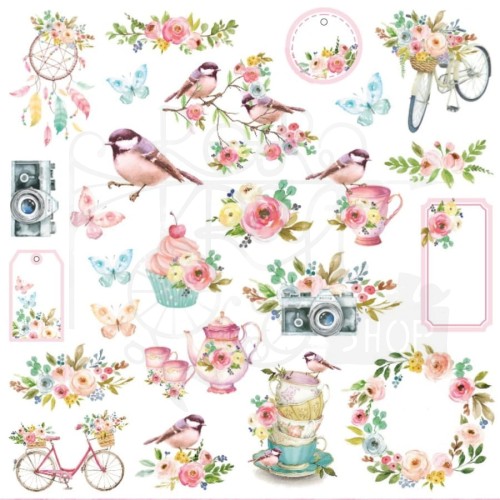 Ozdoby papierowe Ephemera Celebrate Life 50szt EPHM50 84078 Little Birdie