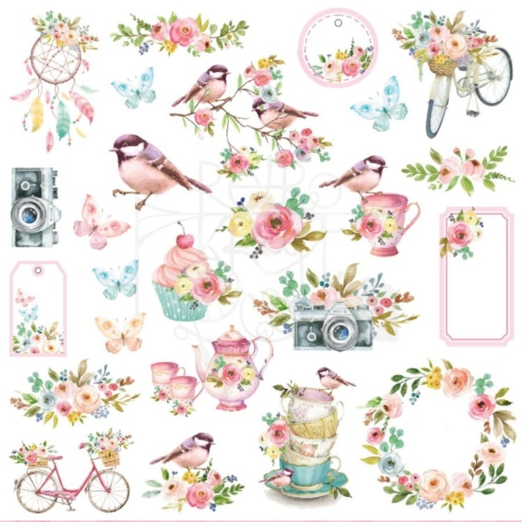 Ozdoby papierowe Ephemera Celebrate Life 50szt EPHM50 84078 Little Birdie