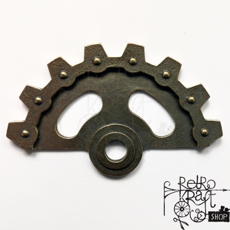 Ozdoba metalowa Koło zębate podzielone Half gear 80mm 1 STE Mitform