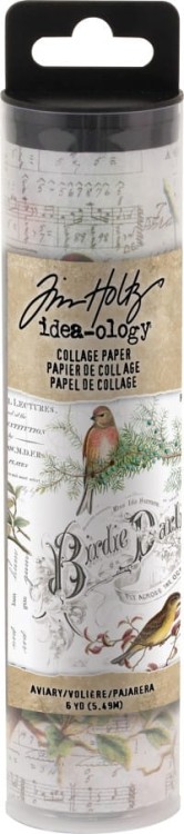 Idea-Ology Collage Paper Aviary 15cmx5.5m TH93706 Tim Holtz