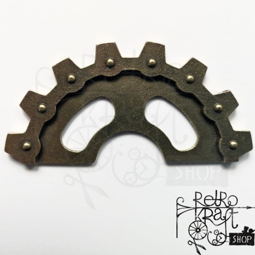 Ozdoba metalowa Koło zębate podzielone Half gear 80mm 2 STE Mitform