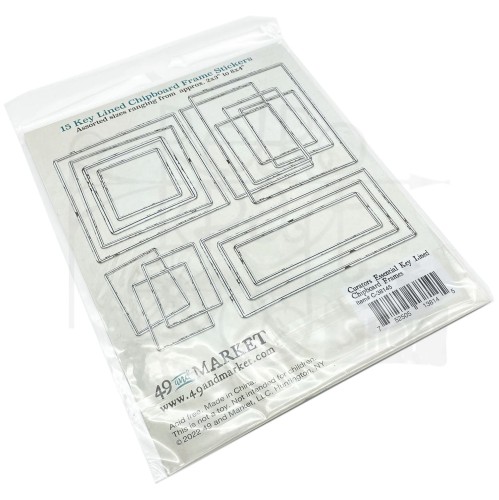 Ozdoby tekturowe ramki Curators Essential Chipboard Frames 15szt C38145 49 and Market