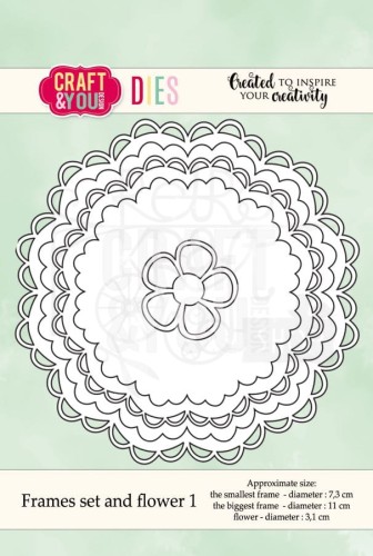 Wykrojnik Frames set and flower 1 Ramki 1 CW041 Craft&amp;You Design