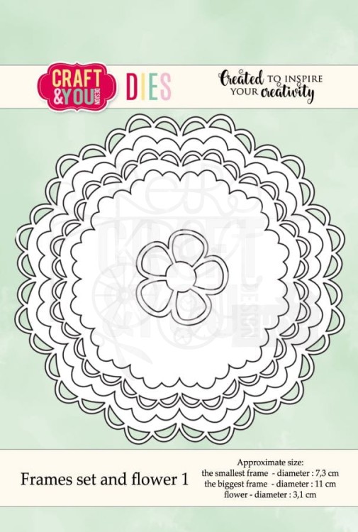 Wykrojnik Frames set and flower 1 Ramki 1 CW041 Craft&amp;You Design