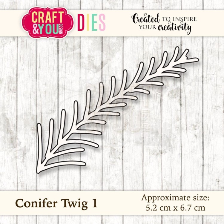 Wykrojnik Conifer Twig 1 Gałązka iglasta CW031 Craft&amp;You Design