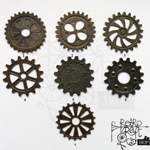 Ozdoba metalowa Koło zębate 40mm STE 2