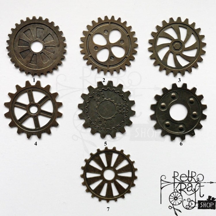 Ozdoba metalowa Koło zębate 40mm STE 2