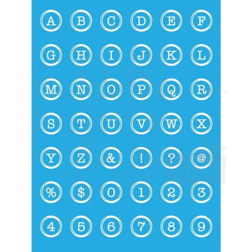 Szablon maska 15x20 Button Alphabet ASMM24 Americana