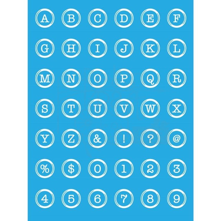 Szablon maska 15x20 Button Alphabet ASMM24 Americana