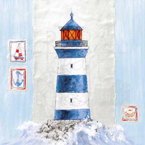 Serwetka 33x33 - Latarnia morska