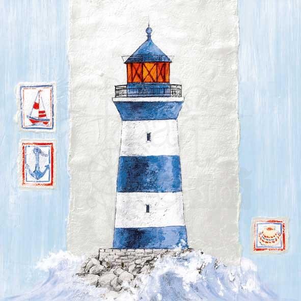 Serwetka 33x33 - Latarnia morska