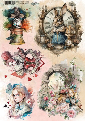 Papier ryżowy A4 Enchanted World - Following Alice 1 AA-EWFA-PR-01 Alchemy of Art