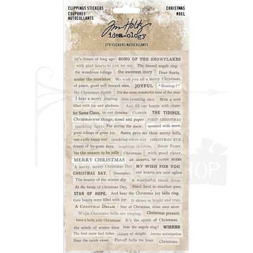 Naklejki Clippings Stickers - Christmas TH93754 Tim Holtz