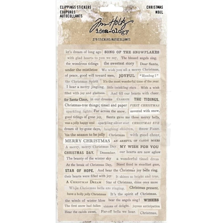 Naklejki Clippings Stickers - Christmas TH93754 Tim Holtz