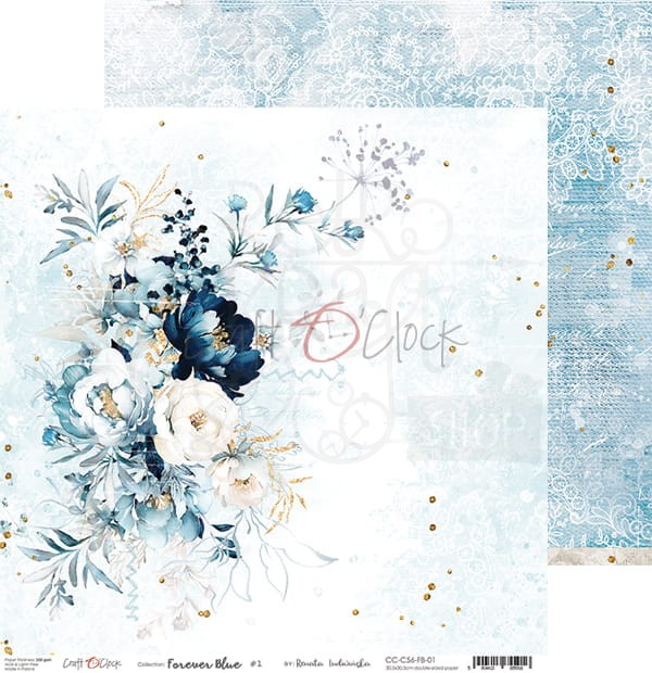 Zestaw papierów 30x30 Forever Blue CC-C56-FB-00 Craft O'Clock