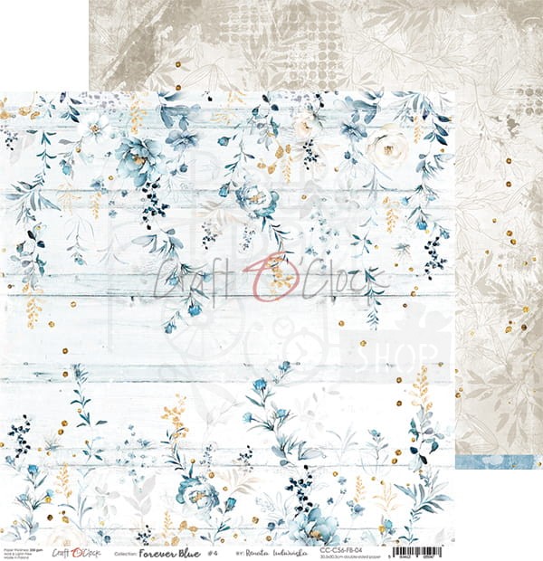 Zestaw papierów 30x30 Forever Blue CC-C56-FB-00 Craft O'Clock