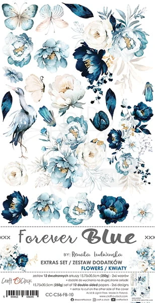 Zestaw dodatków 15x30 Forever Blue - Kwiaty CC-C56-FB-10 Craft O'Clock