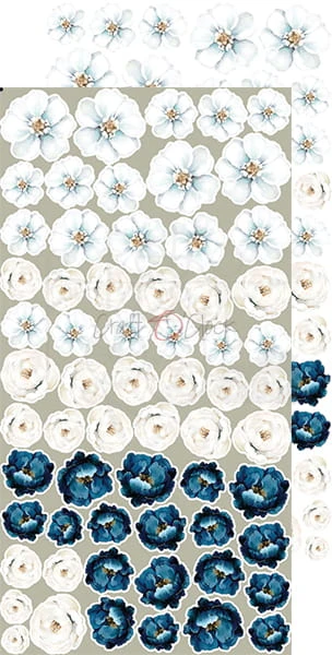 Zestaw dodatków 15x30 Forever Blue - Kwiaty CC-C56-FB-10 Craft O'Clock