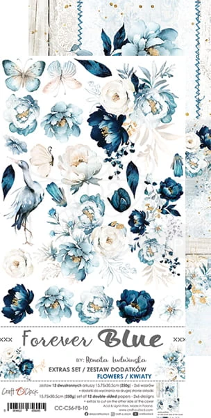 Zestaw dodatków 15x30 Forever Blue - Kwiaty CC-C56-FB-10 Craft O'Clock